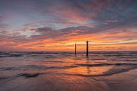 Sonnenuntergang am Strand von Noordwijk von Jeroen de Jongh Miniaturansicht