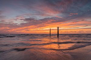 Sonnenuntergang am Strand von Noordwijk