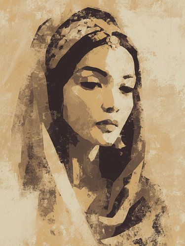 Femme indienne portant un voile traditionnel