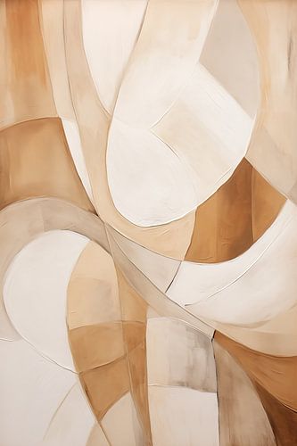 Abstracte vormen in zachte herfstkleuren