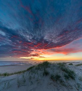 Texel Paal 12 après le coucher du soleil sur Texel360Fotografie Richard Heerschap