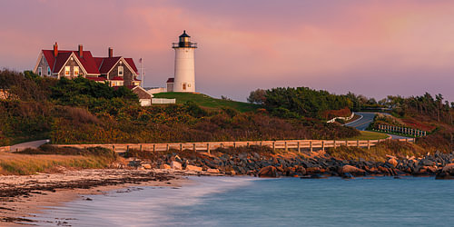Coucher de soleil près du phare de Nobska, Cape Cod, Massachusetts