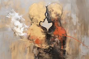 Peinture Crescendo of Love | Hug me sur Blikvanger Schilderijen