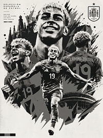 Affiche de football de Lamine Yamal (Espagne) sur ANGGA HERMAWAN WIDODO