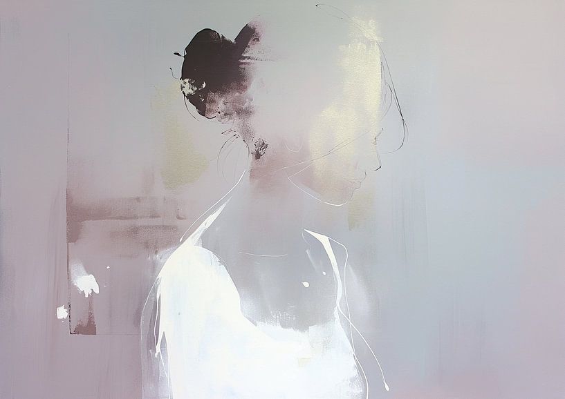 Soft Silhouette Wonders van Abstract Schilderij