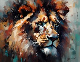 Wilde dieren - Geabstraheerd surrealisme - Leeuw 1