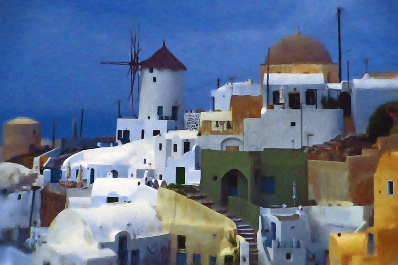 OIA Stadtlandschaft - symphony in white and blue von Bernd Hoyen