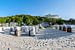 Panorama de chaises de plage sur la plage de Binz sur GH Foto & Artdesign