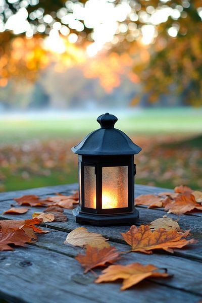 Herbstliche Laterne von Poster Art Shop