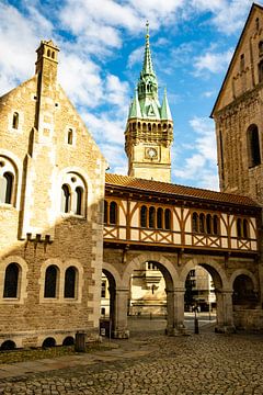 Façade du château Dankwarderode et tour de l'hôtel de ville sur Dieter Walther