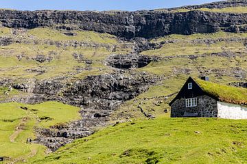 Landschap bij Saksun op de Faeröer Eilanden