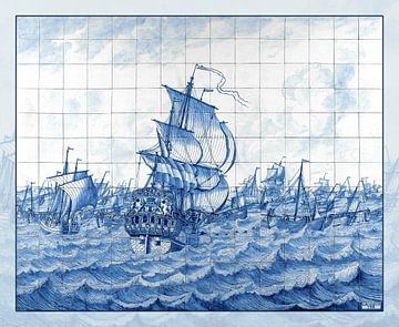's Lands Schip Rotterdam and the herring fleet by MinaMaria