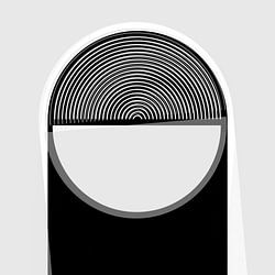 Geometrische Retro Vormen Abstractie Zwart Wit