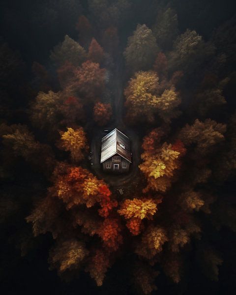 Haus im Wald von fernlichtsicht