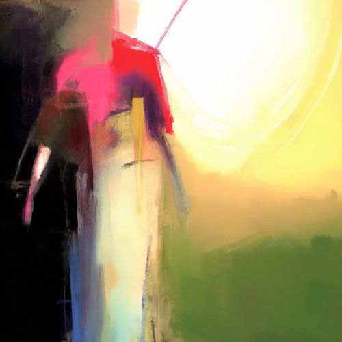 Abstrait moderne aux couleurs chaudes