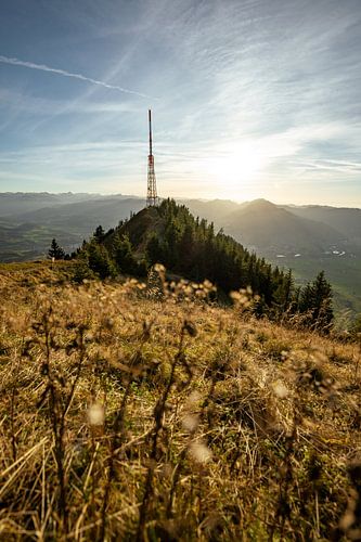 Zonsondergang bij de bewaker van de Allgäu (Grünten)