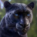 Portret van een Zwarte Panter Illustratie van Animaflora PicsStock thumbnail