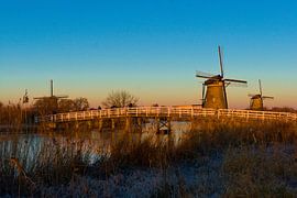 Molens en brug Kinderdijk van Christiaan Klompstra
