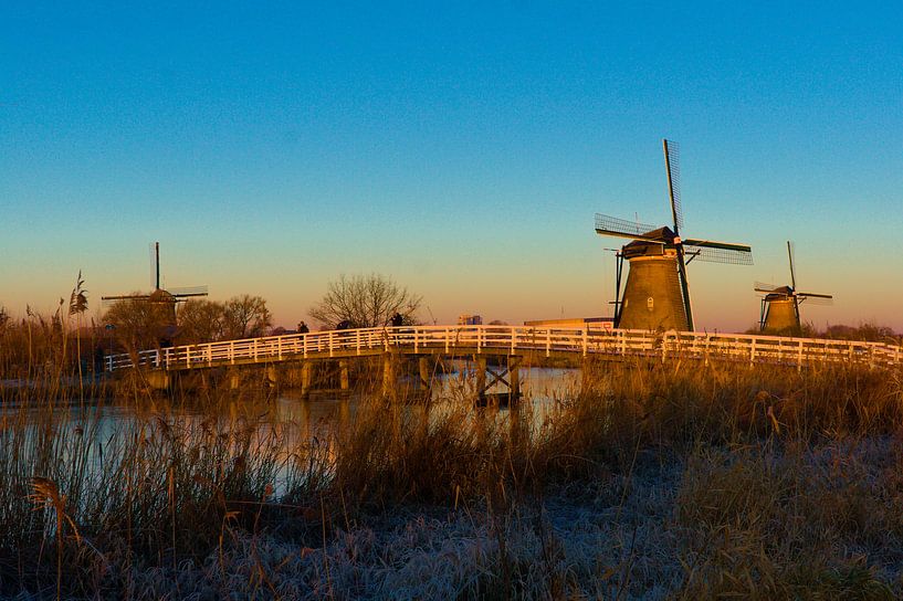 Molens en brug Kinderdijk par Christiaan Klompstra