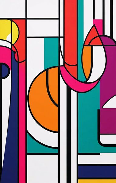 Colourful abstract lines and shapes by Imperial Art House