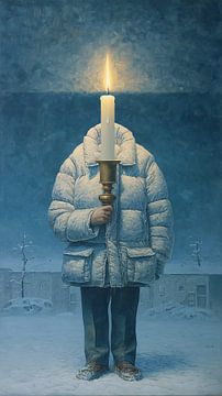 Manteau d'hiver avec tête de bougie sur La collection ARTEO