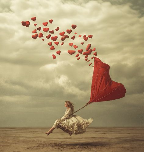 Vintage Flying Heart