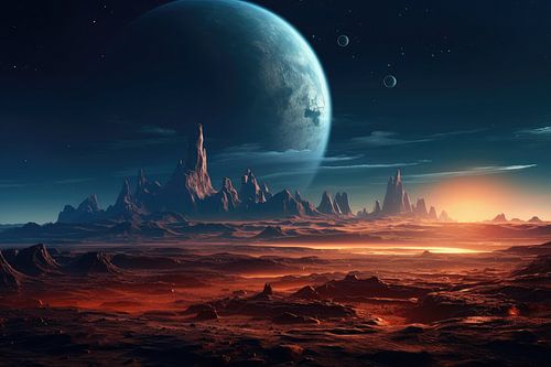 Alien alien world or alien planet