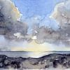 Wolken boven de zee 1 van Adriana Mueller