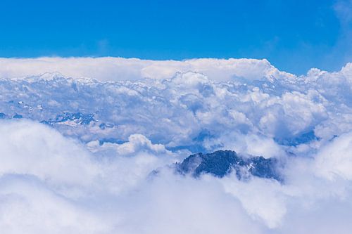 Uitzicht vanaf de Zugspitze bij Garmisch-Partenkirchen in Beieren
