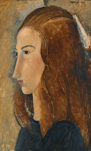 Amedeo Modigliani,Portret van een jonge vrouw