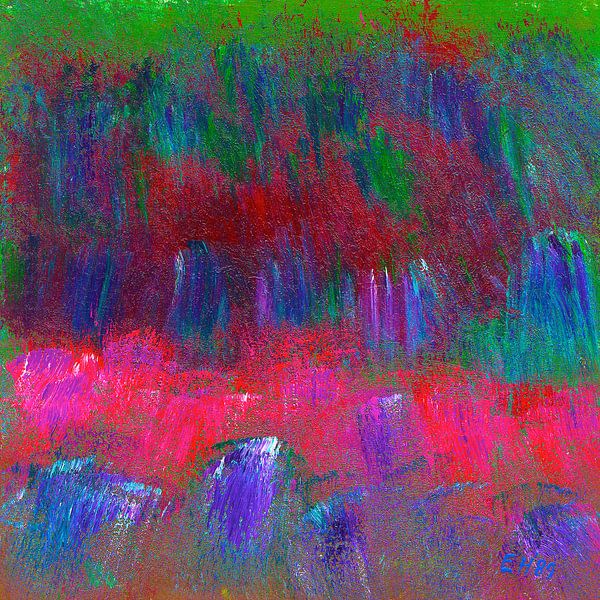 EH PAINTING ART 1989 #0390 Flower Field Liveliness by Willem Hartgers