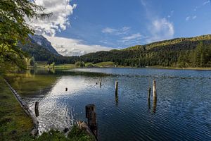 Idylle am Lautersee . Idylle aan de Lautersee in Beieren
