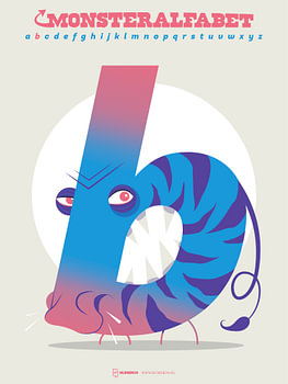 Monster alphabet letter B