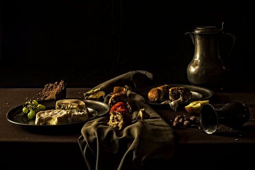 Stilleven verlaten ontbijt