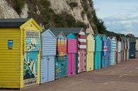 Strandhuisjes aan de kust van Broadstairs van Maurice Welling thumbnail