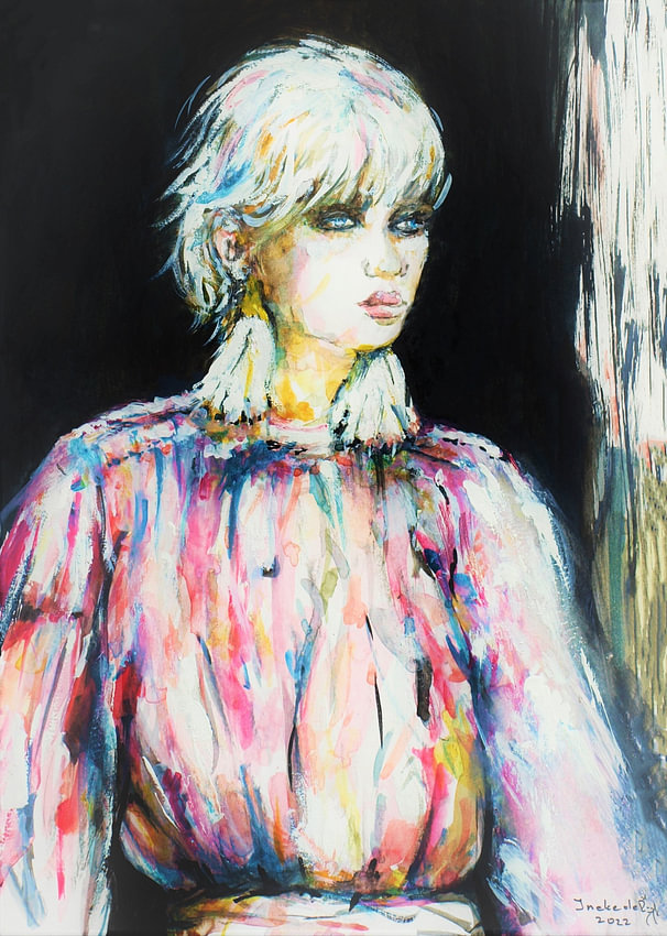 Fashion model on the catwalk. by <span class="secondary-font">Ineke de Rijk</span>