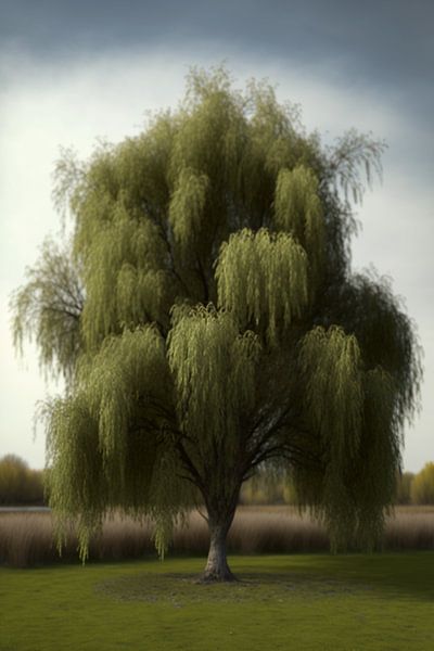 Saule en plein champ par Vythryd Arts