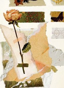 Impressionistische collage droogbloem van Gisela- Art for You