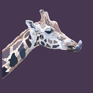 Giraffe modern illustration by Kirtah Designs