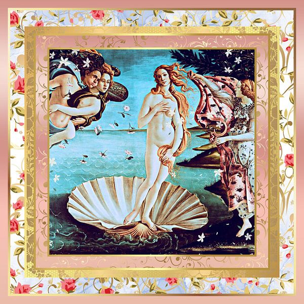 S.F. Remastered Version of The Birth of Venus by Sandro Botticelli by Silver Fox Art Decor