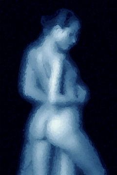 50 tinten blauw (erotiek, kunst) van Art by Jeronimo