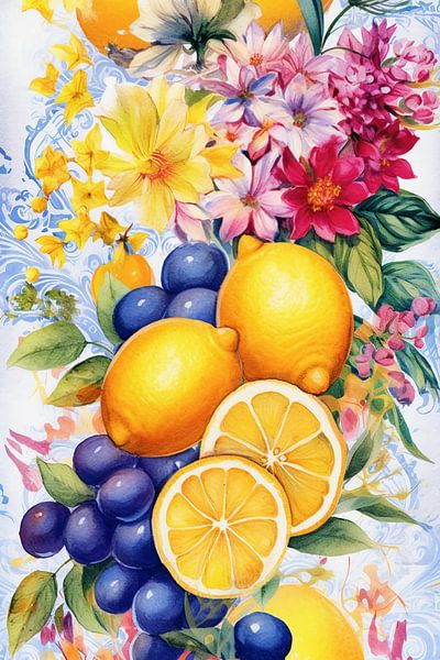 Zitronen und Blumen von haroulita