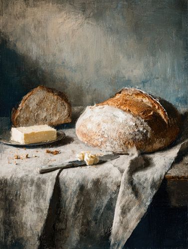 Bread butter and linen by Franka Poulain