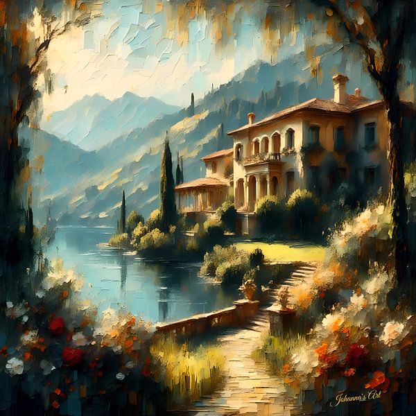 Romantisch Italiaans herenhuis 1 van Johannas Art Creations