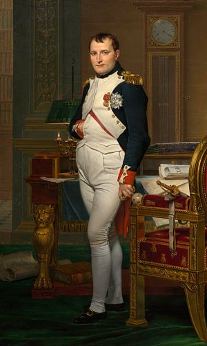 Keizer Napoleon in zijn studeerkamer in de Tuilerieën, Jacques-Louis David...