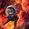 Katze Astronaut von PublicArt77