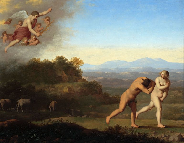 The Expulsion from Paradise, Cornelis Van Poelenburch by Masterful Masters