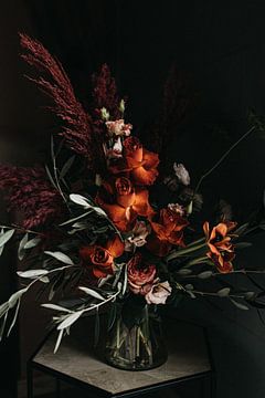 Still life of a bunch of flowers by Elke Verbruggen
