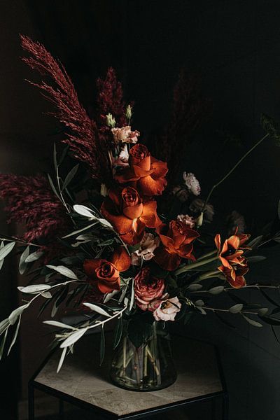Stilleven van een bos bloemen van Elke Verbruggen
