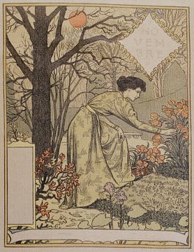 November (1896-1898) door Eugène Grasset van Peter Balan